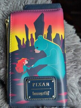 Loungefly DISNEY Brave Princess Merida Castle Series Flap Wallet Snap Closure